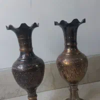 جفت گلدان برنجی قدیمی