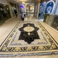 فرش قالیچه مشکی ۹ متری سایر ابعاد هراج واقعی