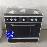 اجاق گاز طرح فر نما فلزی لعابی ۵ شعله