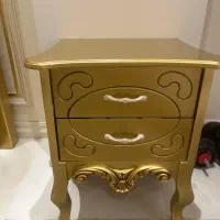 تخت دونفره چوب اصل رنگ طلایی|تخت و سرویس خواب|تهران, امیریه|دیوار