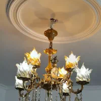 لوستر برنجی ۸ شعله|لوستر و چراغ آویز|تهران, اتابک|دیوار