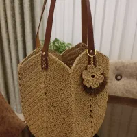 کیف رافیا دست بافت|کیف، کفش، کمربند|رشت, گلسار|دیوار