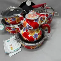 سرویس قابلمه ترکیه ای اکبند با طرح جذاب گل رز|ظروف پخت‌وپز|تهران, کیانشهر|دیوار