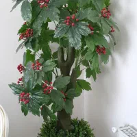 درختچه مصنوعی گیلاس و  گل مرداب مصنوعی