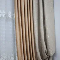 پرده کرم نسکافه ای والن دار|پرده، رانر، رومیزی|قم, زاویه|دیوار