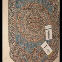 فرش دستباف پرده نیم رانروعسلی روفرشی|فرش|اراک, |دیوار