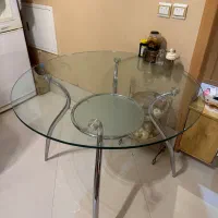 میز نهارخوری شیشه ۴نفره
