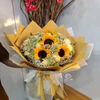 دسته گل گرد حجیم آفتابگردون سوپرایزی تولد هدیه|گل و گیاه طبیعی|مشهد, شهید مطهری|دیوار