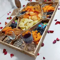 سینی مزه چوب روسی