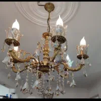 دو عدد لوستر ۶ شاخه تمام برنج