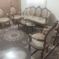 فروش مبل سلطنتی ۹ نفره چوب راش درحد نو|مبلمان خانگی و میز عسلی|نسیم‌شهر, |دیوار