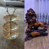 مجسمه و جامیوه ای سه طبقه درحد نو