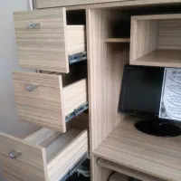 میز کامپیوتر و کتابخانه بزرگ|میز تحریر و کامپیوتر|تهران, اختیاریه|دیوار