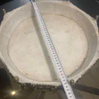 منقل برنجی قاجاری با قطر ۴۴ سانت|کلکسیون اشیاء عتیقه|کرمان, |دیوار