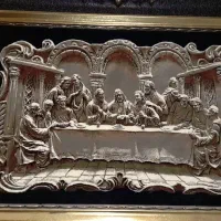 تابلو فرش طرح شام آخر