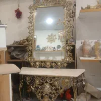 آینه کنسول قدی برنزی