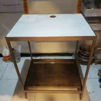 میز کار فلزی دو طبقه ۷۵×۶۰ به ارتفاع ۹۵