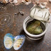 گردنبند ، مروارید اصل و پرورشی داخل صدف زنده