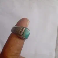 با سلام انگشتر نقره نگین فیروزه