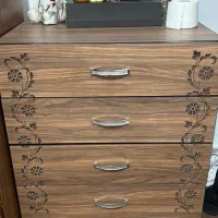 دو عدد تخت خواب یک نفره آیننه قدی و دراور ست