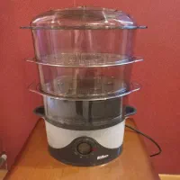 بخارپز سه طبقه فلر feller کاملا نو و سالم