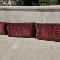 پشتی کارکرده ترکمن و ماشینی