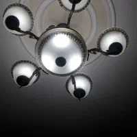 لوستر پنج شاخه برنجی سالم سالم