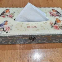 جعبه دستمال کاغذی ترکیب چوب و رزین