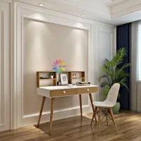 میز تحریر و لپ تاپ ، میزتحریر پایه چوبی بانک دکور|میز تحریر و کامپیوتر|تبریز, |دیوار