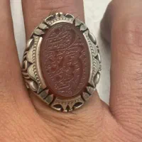 انگشتر نقره رکاب فرشاد سنگ عقیق خط محسن محرمی