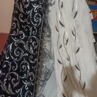 پرده حریر با زیرپرده و شال