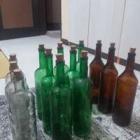 بطری شیشه ای باچوب پنبه یک لیتری