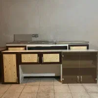 کابینت فلزی همراه هود و سینک|بوفه، ویترین، کنسول|شیراز, سفیرشمالی|دیوار