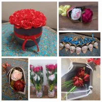 گل رز روبانی|گل مصنوعی|یزد, |دیوار