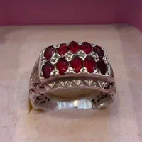 انگشتر نقره رکاب دست ساز یاقوت سرخ