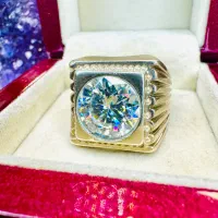 انگشتر فوق کلکسیونی سنگ موزانایت الماس روسی سلطنتی