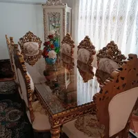 میز غذاخوری ۸نفره|میز و صندلی غذاخوری|اقبالیه, |دیوار