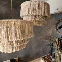 انواع لوسترهای مدرن مکرومه|لوستر و چراغ آویز|رشت, استقامت ۲|دیوار