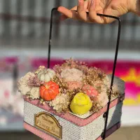 باکس گل با شمع