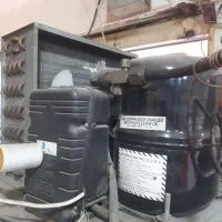 یخچال فریزر موتوربزرگ وتابلومرغ فروشی درحد نو