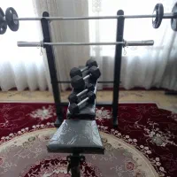 میز پرس بدنسازی و هالتر و صفحه هالتر و دمبل