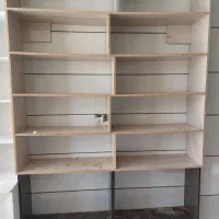 قفسه ام دی اف و میز|فروشگاه و مغازه|کاکی, |دیوار