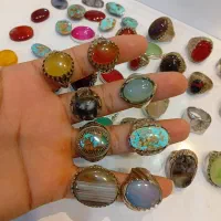 انگشتر عیار پایین رنگ ثابت عمده و تکی