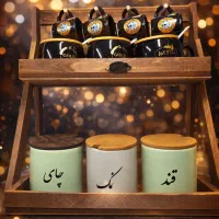 استند کافی بار ادویه پاسماوری چوبی نظم دهنده