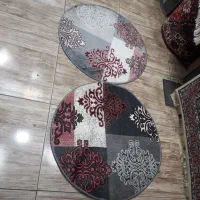 فرش دایره سایز ۸۰×۸۰ فرش گرد فانتزی طوسی ضخیم|فرش|تبریز, |دیوار