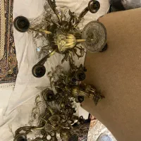 فروش لوستر آب کاری شده فوق سنگین برنز نیست|لوستر و چراغ آویز|رباطکریم, رباطکریم|دیوار