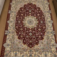 قالیچه چله ابریشم شرابی