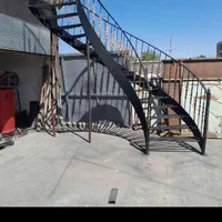 نرده  پله های دوبلکس  خم گرد و دکوراتیو