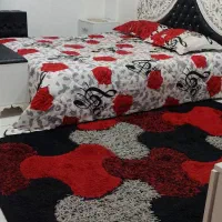 تخت خواب دونفره، همراه با ۲ پاتختی و یک جلو تختی