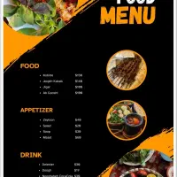 طراحی پوستر و کارت ویزیت منو( ارزان)